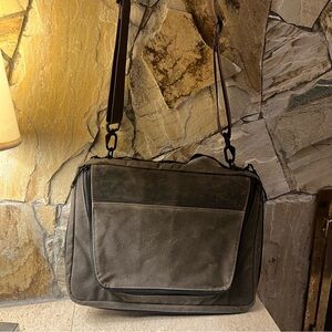 WaterField Designs Tech Folio 16” Laptop Brown Leather Canvas MacBook Pro Case